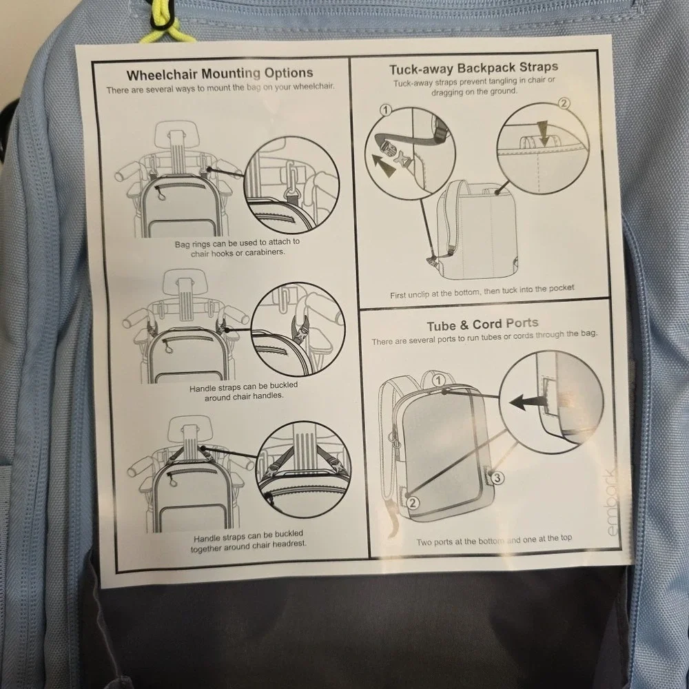 Embark Light‎ Blue Adaptive Backpack 17